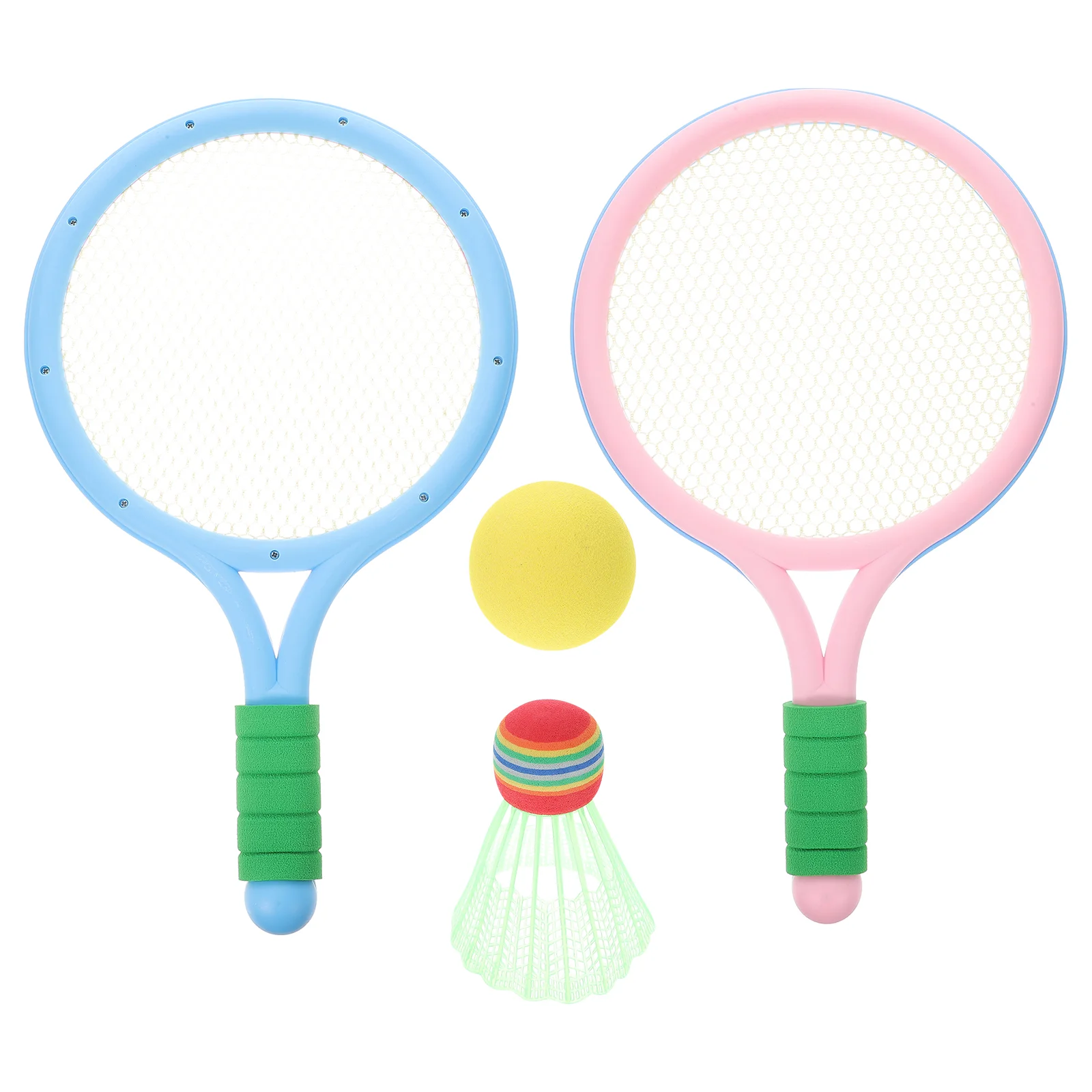 Toy for Kids Tennis Racket Badminton with Balls Earth Tones Supplies Children’s Toys