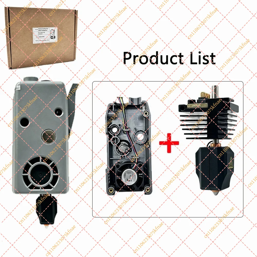 3D Printer Hotend Extruder Kit Toolhead Assembly with Cooling Fan Nozzle Replacement Parts for Creator 5 Creator 5 Pro