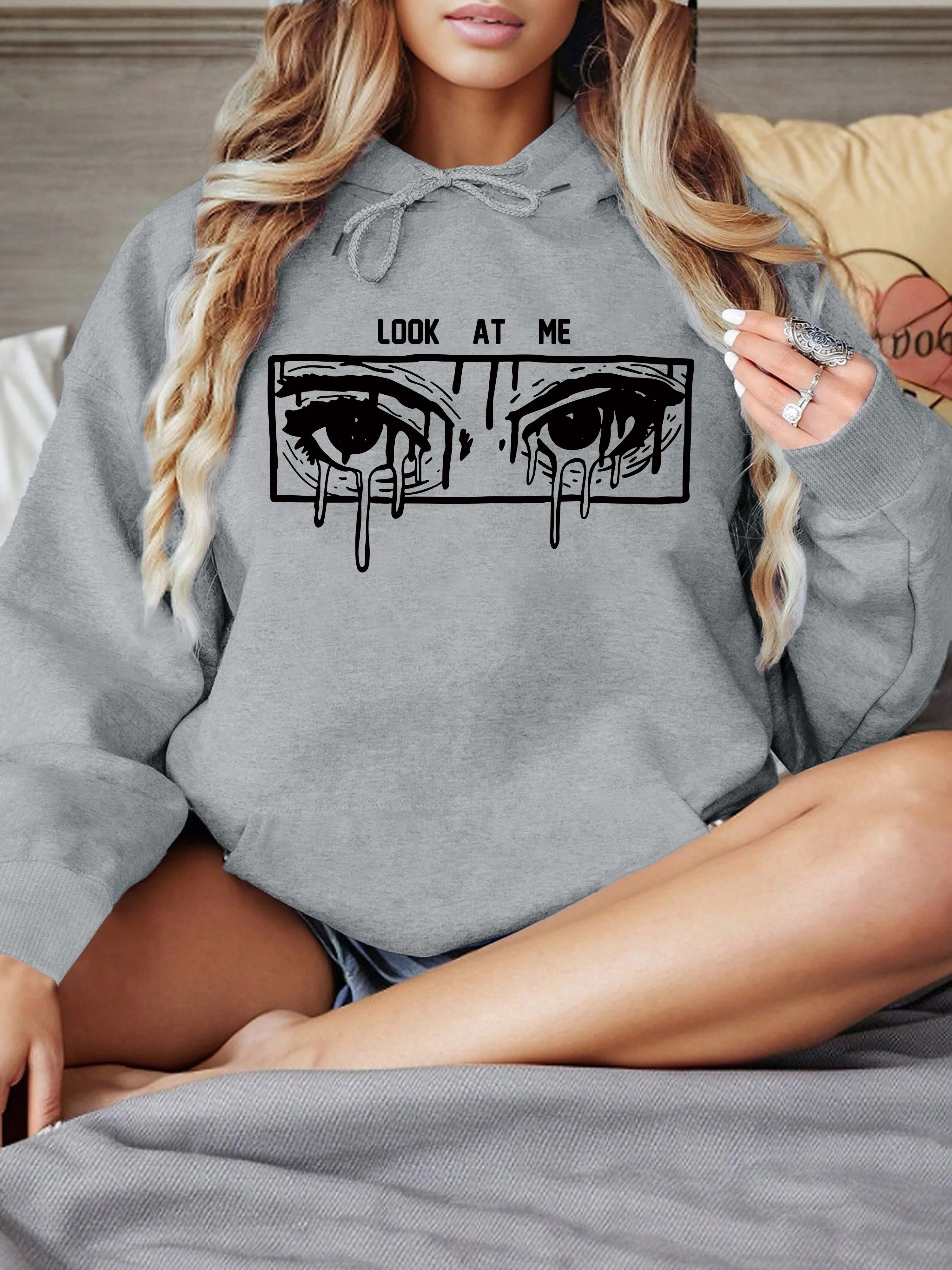 

Eye Graphic Printing Autumn and Winter Cotton Men's and Women's Hoodies Casual Outdoor Street Sports Training Brand Trend