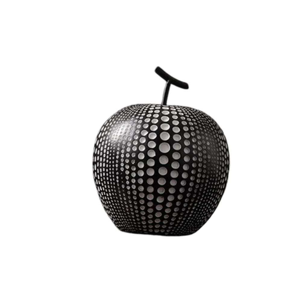 

1Pcs Apple Resin Ornament Modern Vintage Stylish Decoration Living Room Study Office Gift Black Resin Modern