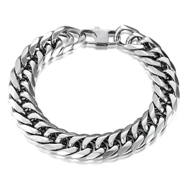 

Korean Personalized Creative Stainless Steel Jewelry 8-12MM Men's Bodybuilding Muscle Bracelet Chain