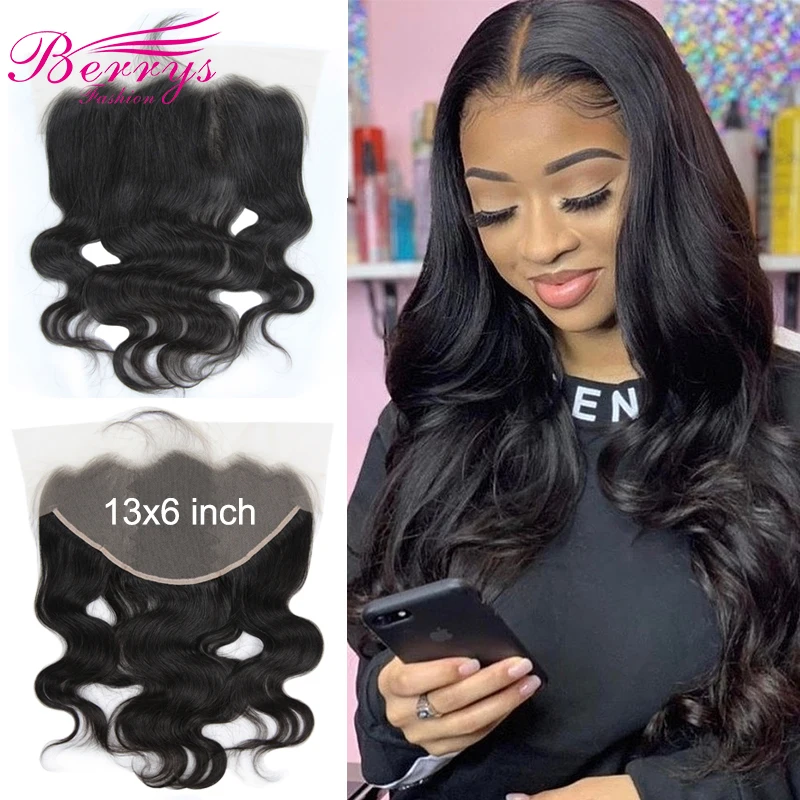 Berrys Fashion Hair Body Wave 13x6 HD Lace Frontal Small Knot And Natural Hairline Pre Plucked For Women 13x4 Transparent Lace