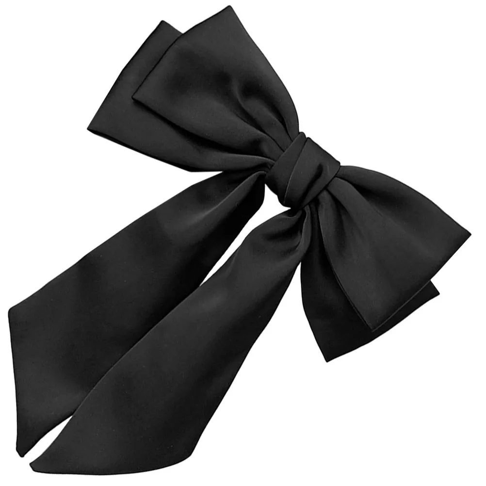 

Elegant Satin Ribbon Hair Clip with Delicate Large Bow for Women Stylish Hair Accessory for Buns Braids Ponytails Barrette