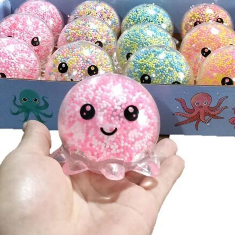 Hand dehnbares Spielzeug Squeeze Octopus LED Ball Sensory Neuheit Gag für Kinder OCD Stress Release Niedliche