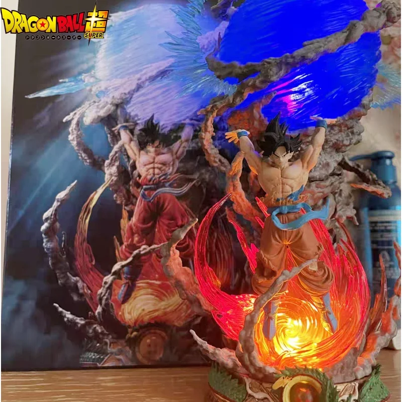 New Popular 23cm Anime Dragon Ball Goku Figure Super Spirit Bomb Son Goku Action Figures Gk Pvc Model Collection Model Toy Gift