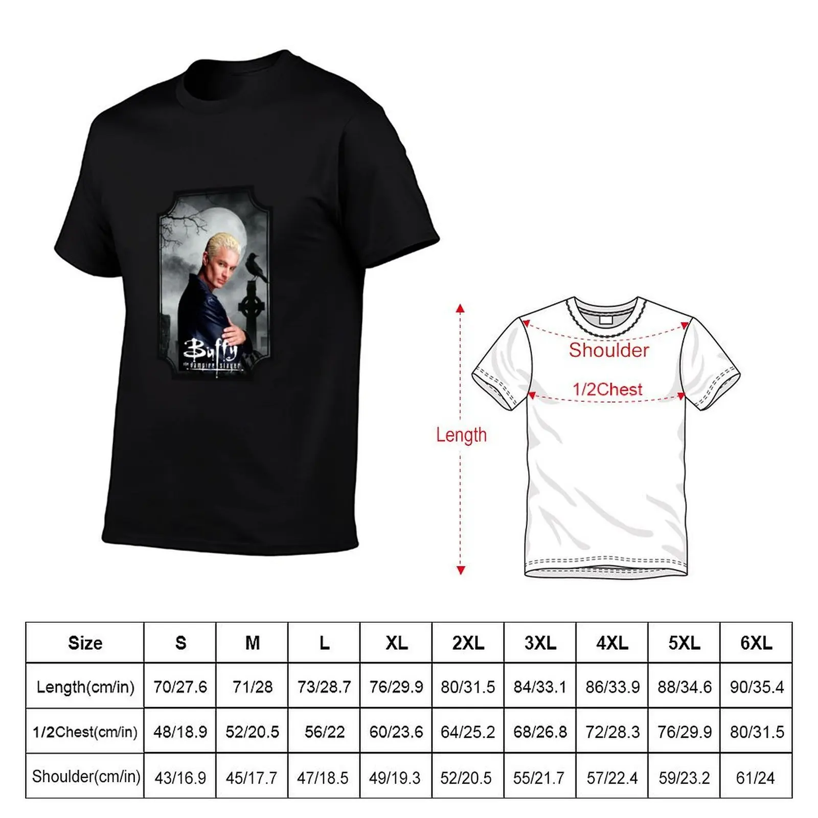 BUFFY - SPIKE T-Shirt man t shirts cotton t shirts for man cotton funny T-Shirt