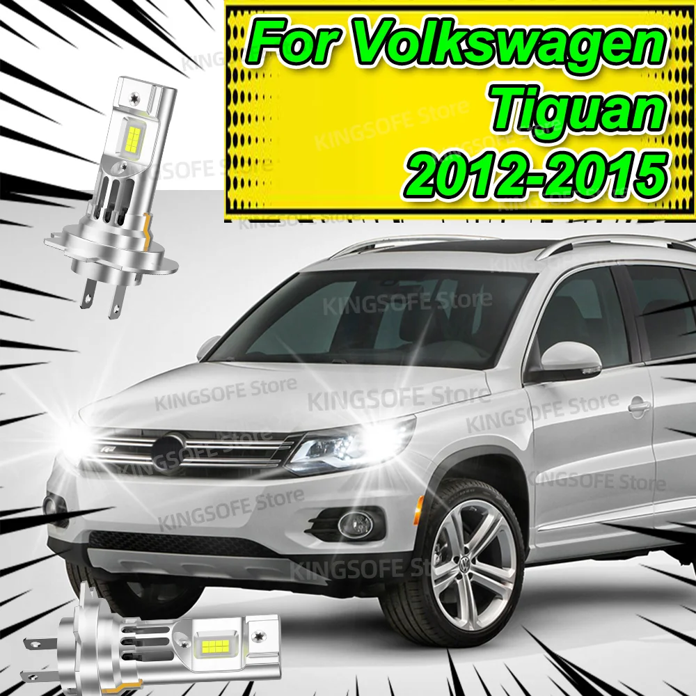 

LED Headlight 50000LM Auto Lamp 6000K Wireless Turbo Light With Fan For Volkswagen Tiguan 2012 2013 2014 2015