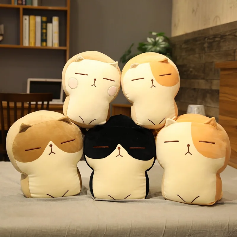 New Hot Cats Plush Pillow Animal Cartoon Fat Funny Cat Anime Stuffed Doll Plush Toys Plushie Baby Children Kids Christmas Gifts