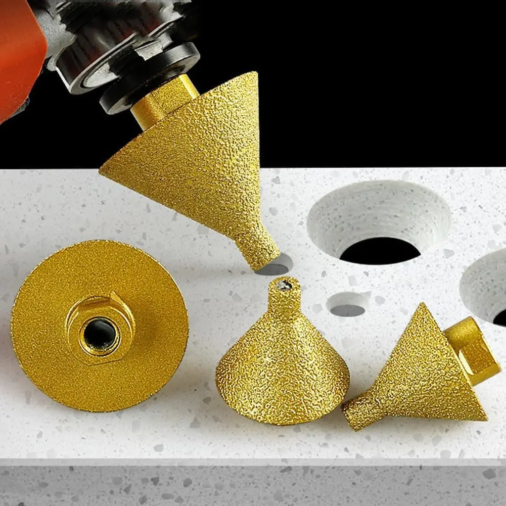 M10 Diamond Chamfer Router Bits Dia 38mm Milling Tile Cutter Marble Concrete Hole Saw Masonry Drilling Crowns Construction Tools