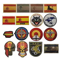 Gestickte Spanien Armband Stoff Patch Magic Sticker taktische Patch für Kleidung Militär Patches Haken und Ring Nähen Kleidung