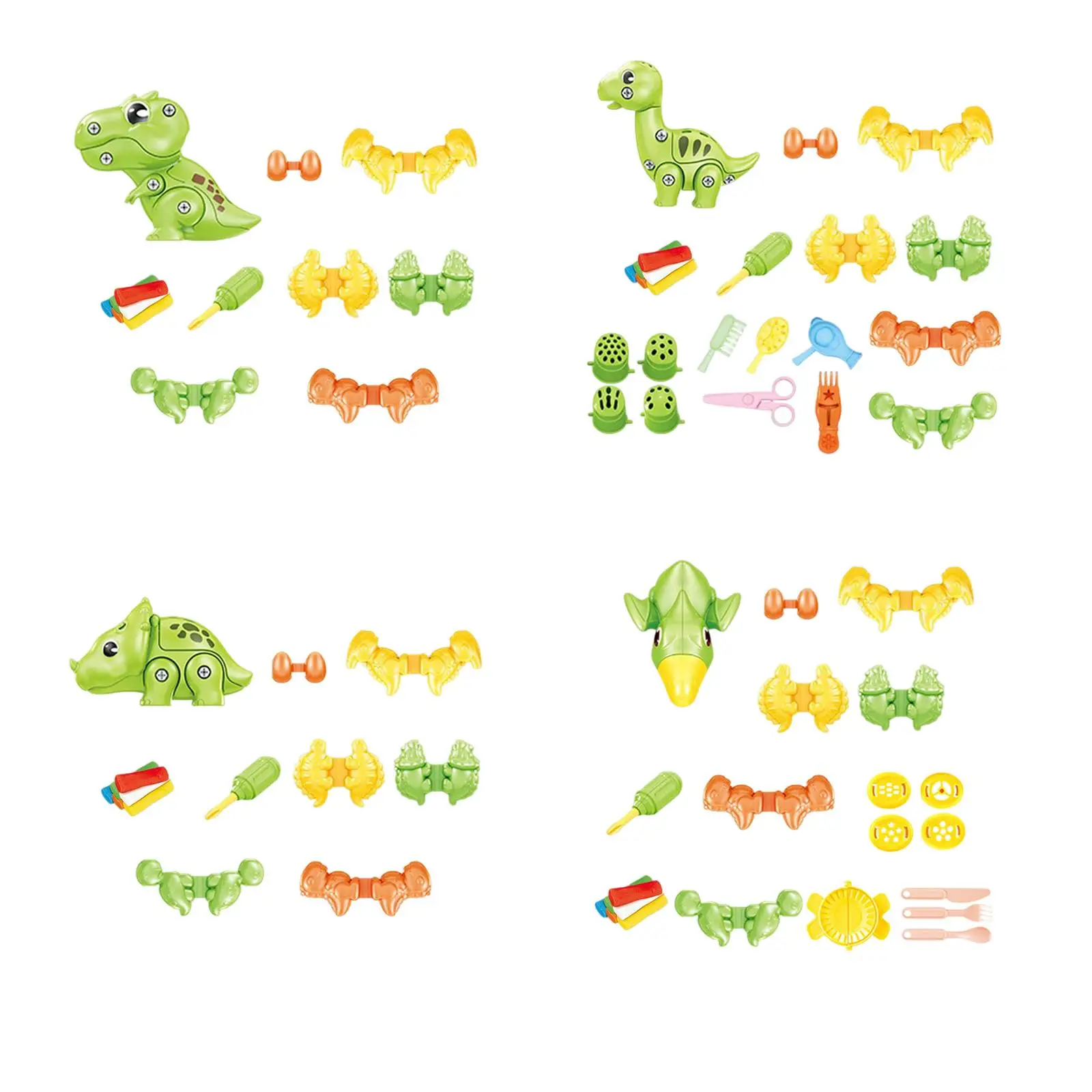 

Dinosaur Fun Colored Mud Kids Educational Toys DIY Tool Kit for Children Toddlers Age 3 4 5 6 7 8