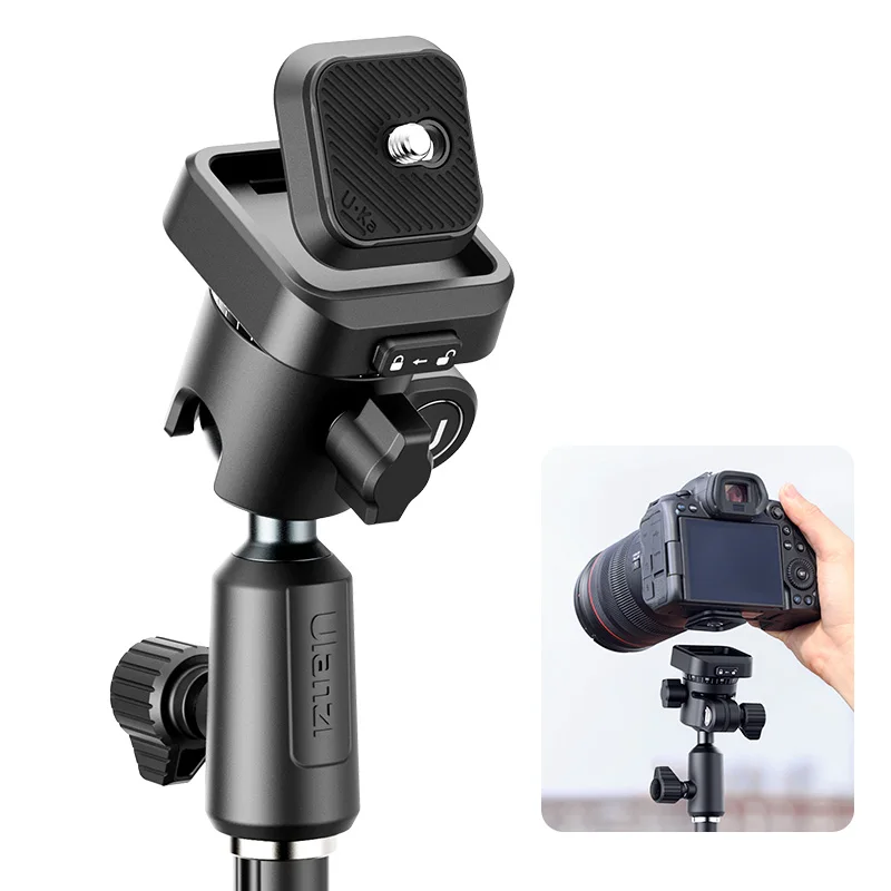 Ulanzi TH02 Uka Inverted Ball Head for Photograph DSLR Camera 360° Panning Scale Uka Quick Release Horizontal Vertical Switching