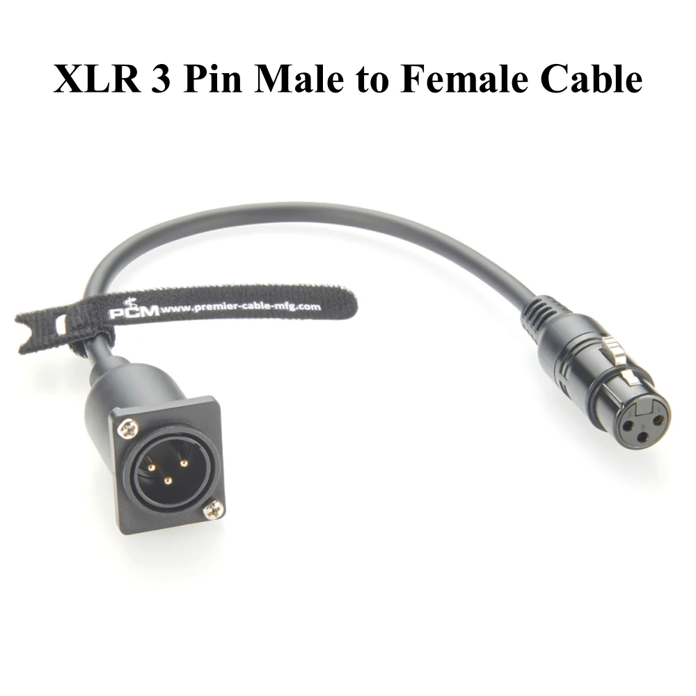 

Тип D DMX512 XLR 3-контактный удлинительный кабель «папа-мама» XLR Фланцевое крепление на панели Проходной шнур для аудиомикрофона Сценическое освещение