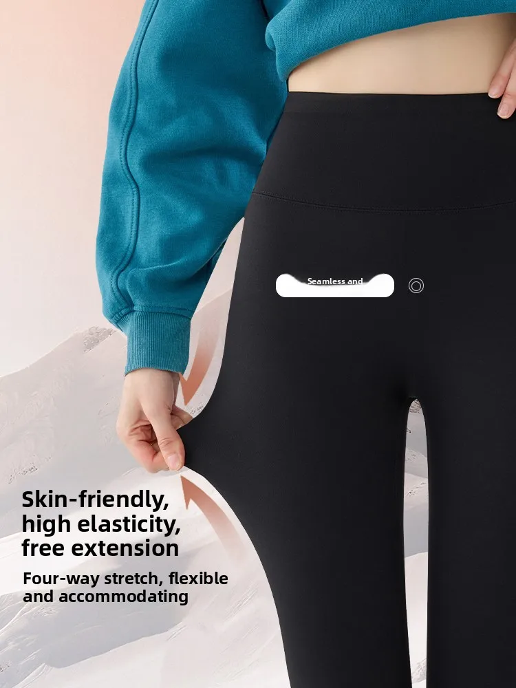 Pantalones de yoga Thiened Fce de cintura alta, diseño de piel de arca, cómodos y agradables para la piel, pantalones cálidos de invierno para mujer