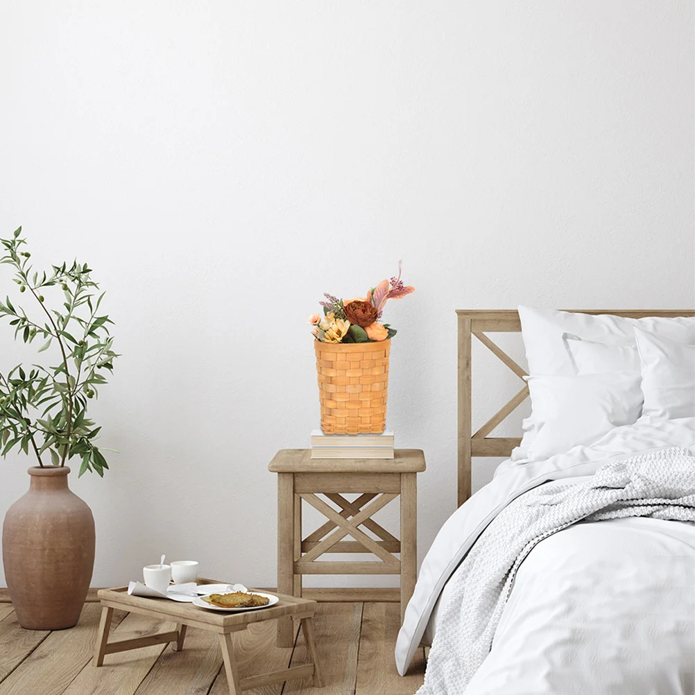 

Wall Hanging Woven Basket Rustic Style Kitchen Storage Holder Flower Fruit Vegetable Basket Flowers Holder Sundries Organizer