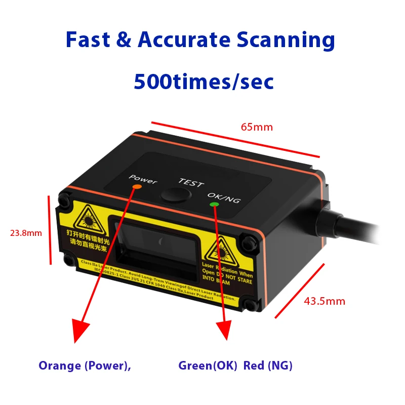 LONVILL Portátil Sem Fio 2d Scanner de Código de Barras 2D Scanner de Código de Barras Sem Fio para Venda