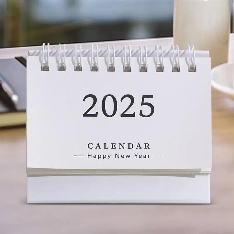 Pé Desktop Calendar, Decorações De Mesa, Planejador Familiar, Calendário Mensal para Diário, 2025