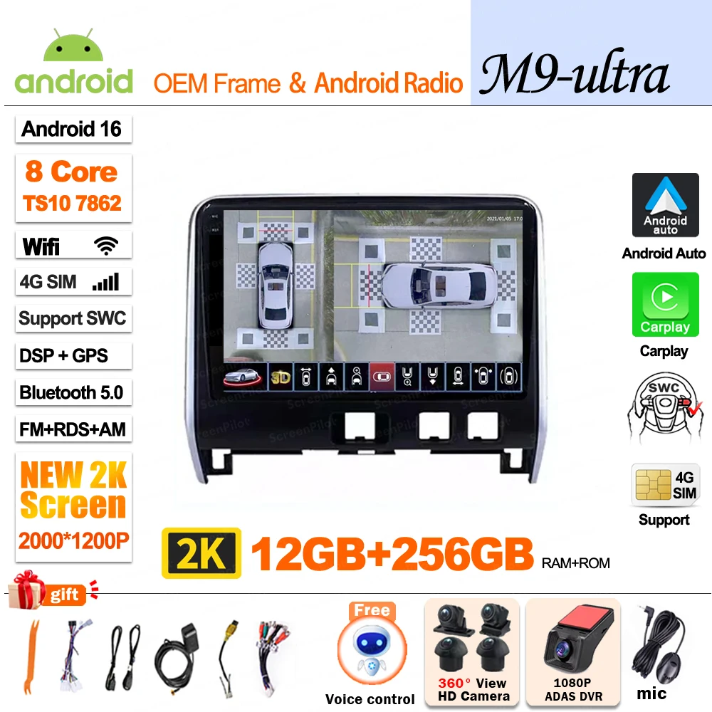 Android 12 Car Radio for Nissan Serena 2016-2021 10 Touchscreen