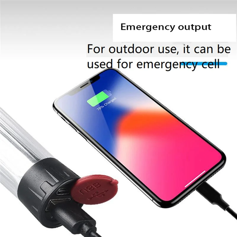 AU13-1Set منارة التخييم ضوء LED الإضاءة مخيم ضوء USB مصباح يدوي قابل لإعادة الشحن التخييم ضوء في الهواء الطلق صغير محمول