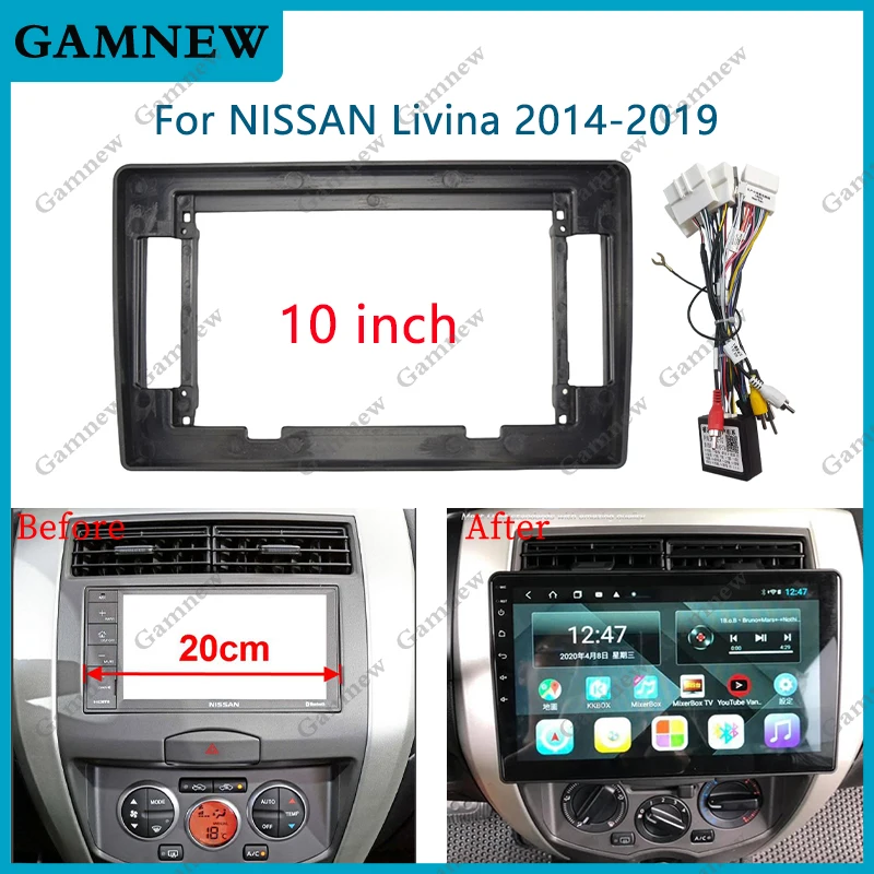 10 Inch Car Frame Fascia Adapter Canbus Box For NISSAN Livina 2014-2019 Android Radio Dash Fitting Panel Kit