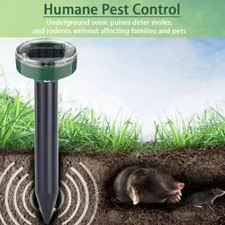 Outdoor Ultrasonic Pest Repeller Garden Mole Repellent Solar Power Ultrasonic Mole Snake Bird Mosquito Mouse Control Garden Yard