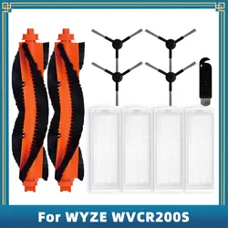 WYZE Robot Aspirador de pó, Peças de reposição, Acessórios, Escova lateral principal, Filtro Hepa, Tampa da escova, Compatível com WYZE WVCR200S