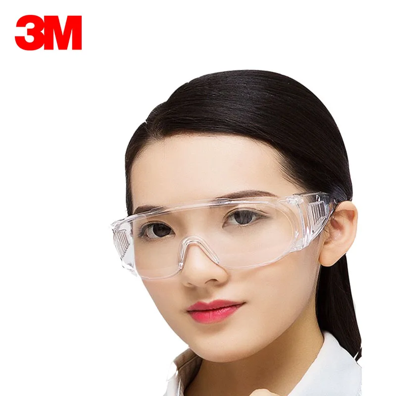 3M 1611HC Work Glasses Safety Goggles Eyewear UV Protection Anti Dust Windproof Anti Fog Coating with Clear Lens Eye Protection