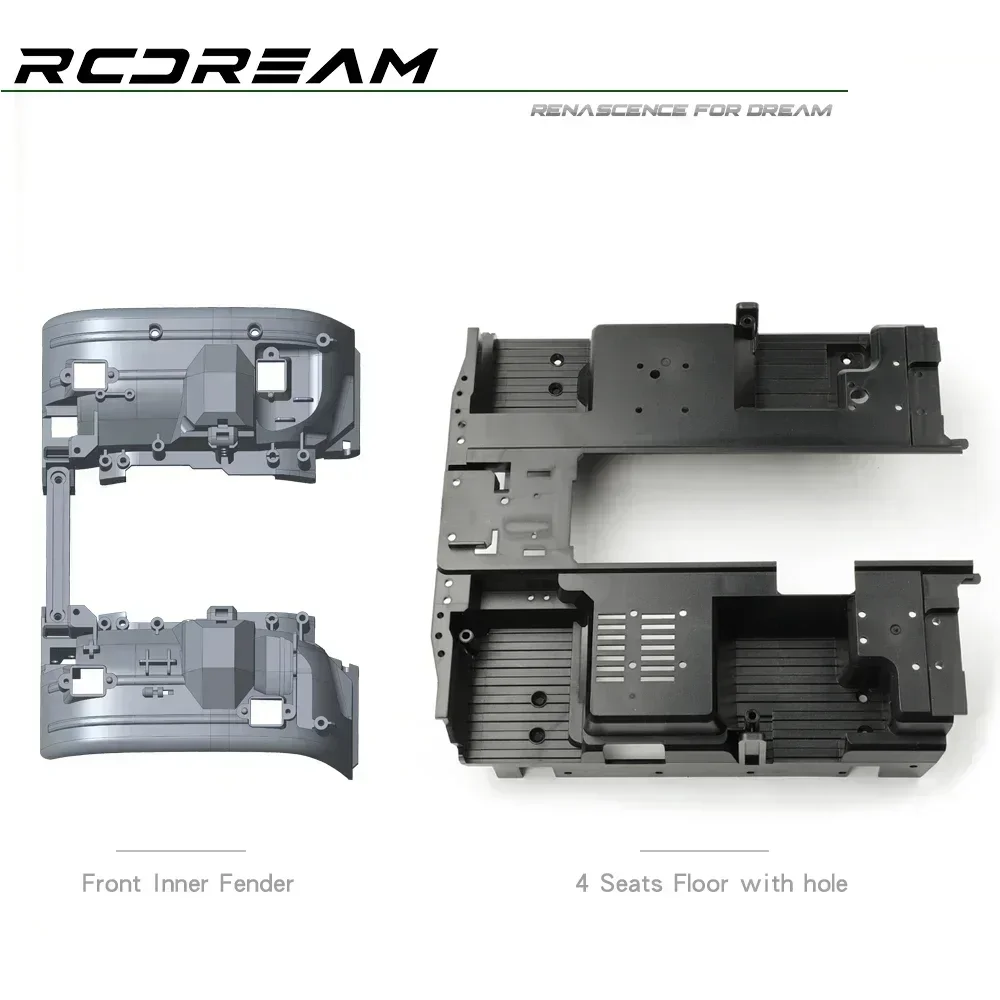 RCDream Inner Fender / Floorfor TRX-4 Interior Wild-Defender Interior Option Parts #D1B6-H D1A12