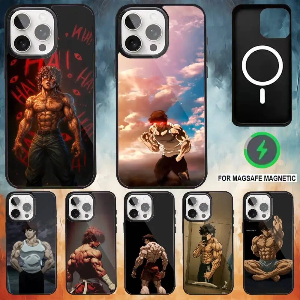 

Baki Anime Hanma Phone Case For iPhone17,16,15,14,13,12,11 Plus,Pro Max Magnetic Magsafe Wireless Charging