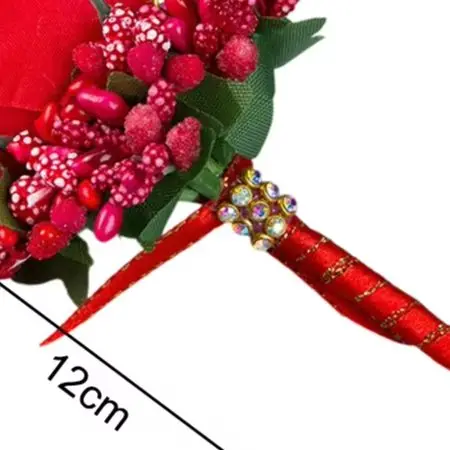 Corsage With Pin Silk Ribbon Corsage Wedding Ceremony Blue Party Decoration Perfect For Wedding Guests For Events