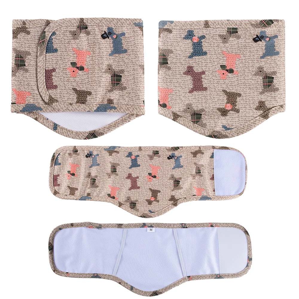 BIAI 1PC Reusable Male Dog Diaper Washable Male Dog Diaper Breathable Belly Bands for Male Dogs Wraps Fashion Dog Diaper Doggie view 6