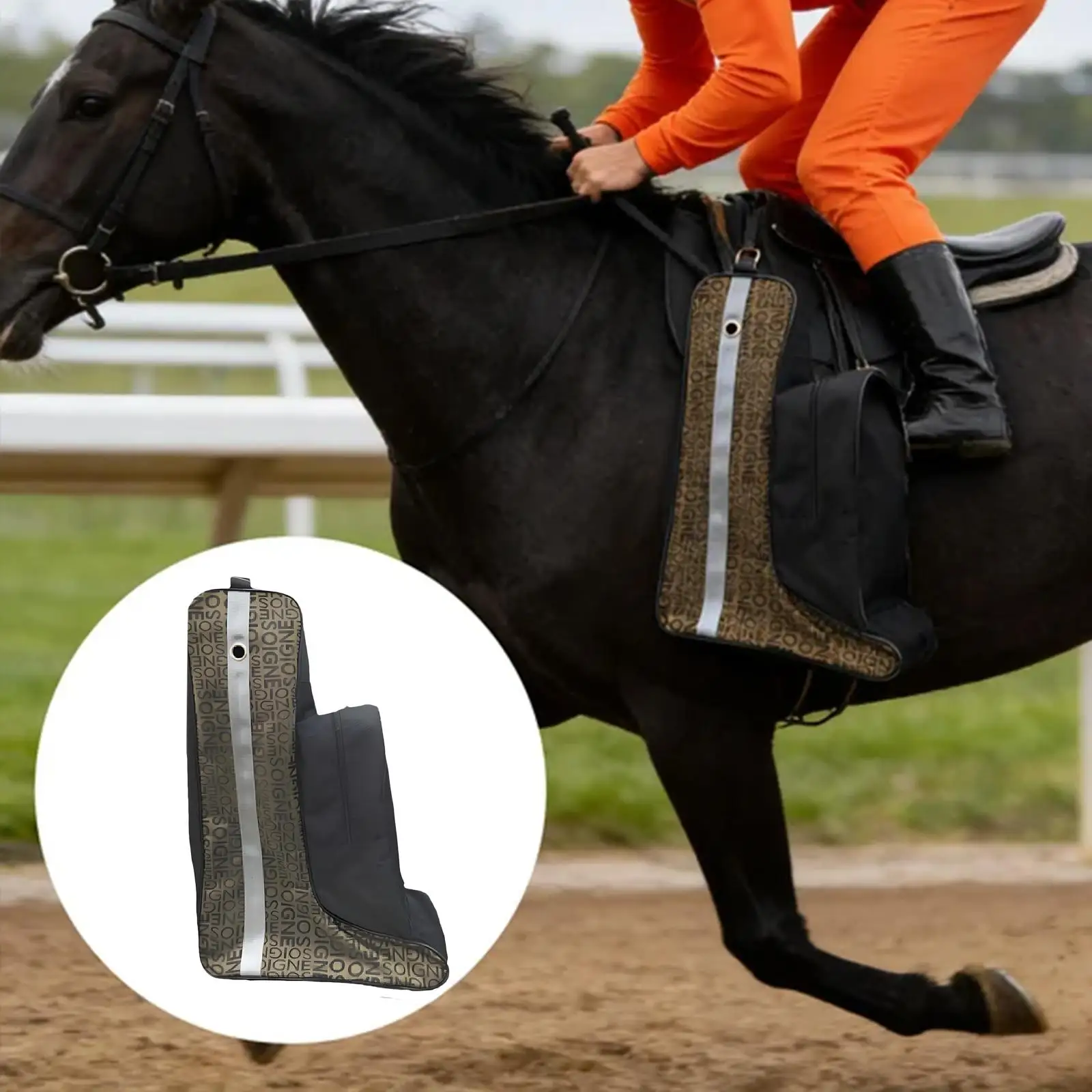 

Gear Accessories Equestrian Boot Bag Waterproof Multi Compartment Storage for Horse Rider Boots and Helmet