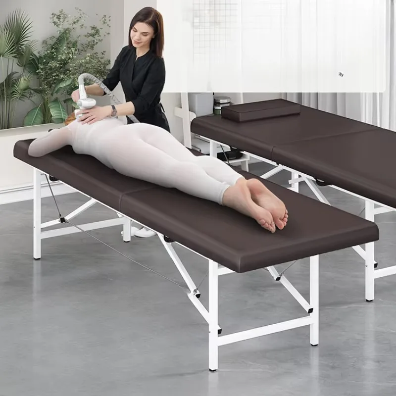 

Physiotherapy Massage Bed Beauty Folding Comfort Massage Bed Metal Bathroom Lit Pliant Eyelash Extension Couch Salon Furniture