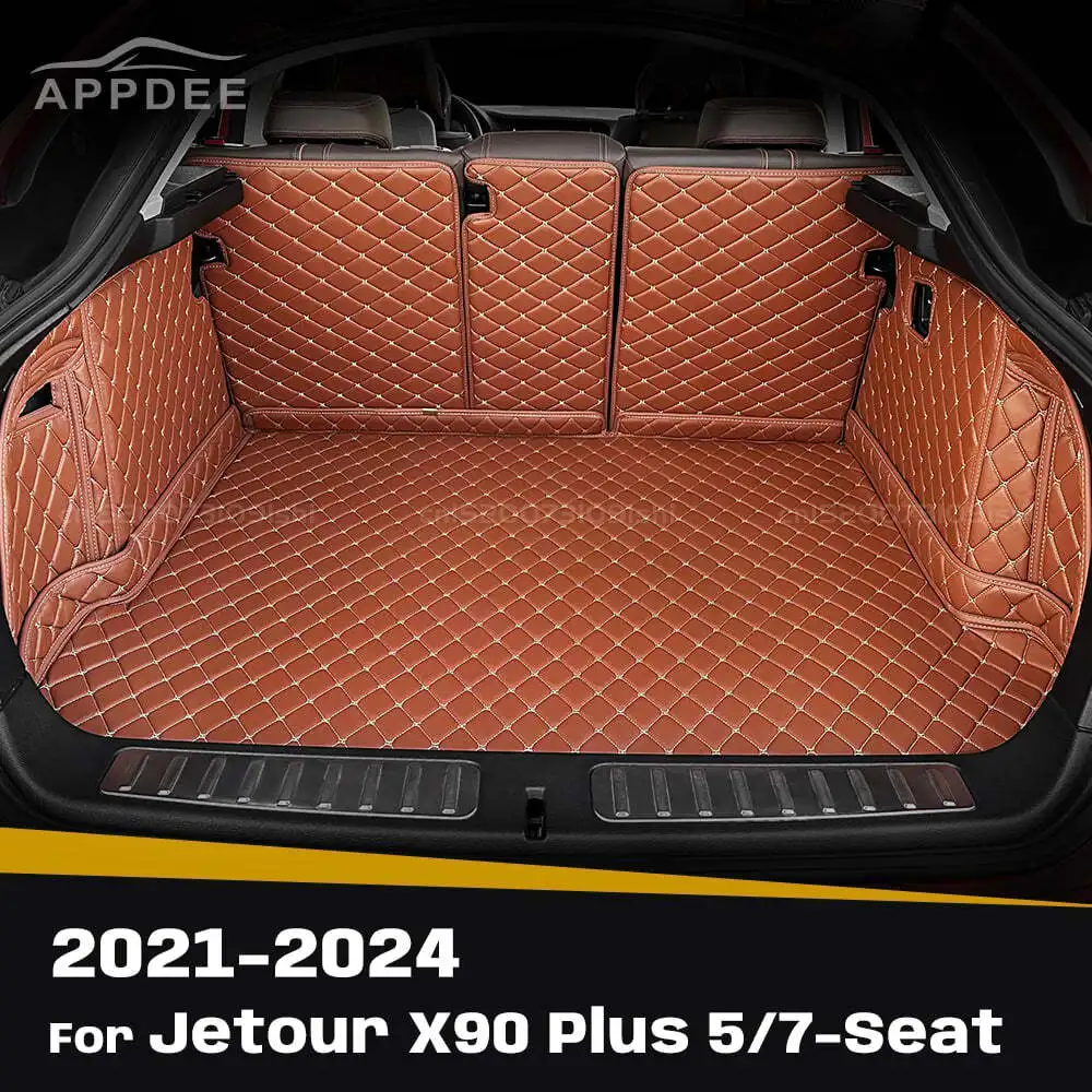 

Для Jetour X90 Plus 5/7-Seat 2021-2024 автоматический коврик для багажника с полным покрытием, автомобильный защитный коврик, грузовой вкладыш, аксессуары для интерьера