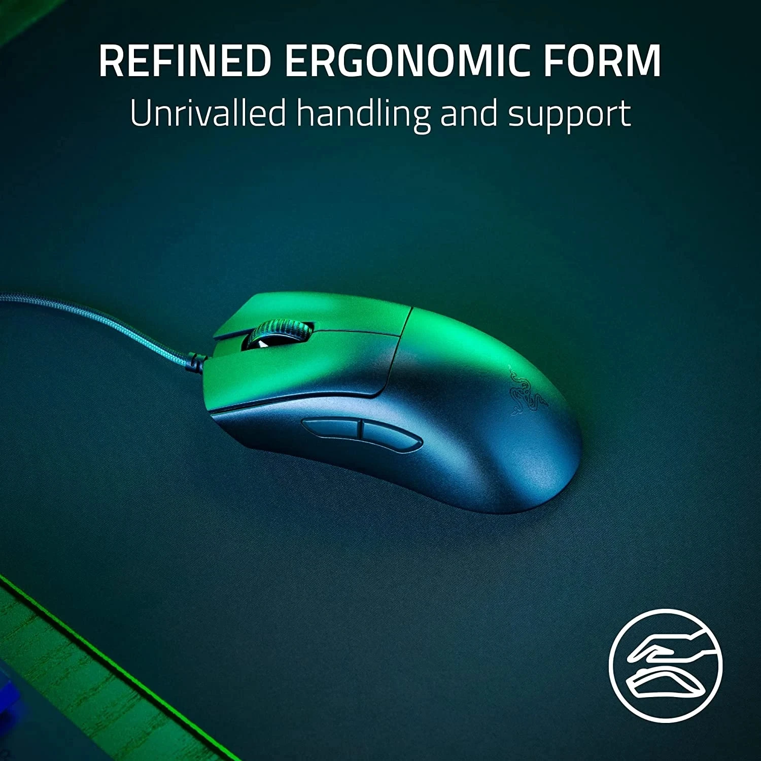 Imagem -03 - Razer Deathadder v3 Wired Gaming Esports Mouse 59g Ultra Leve Forma Ergonômica Focus Pro 30k Sensor Óptico