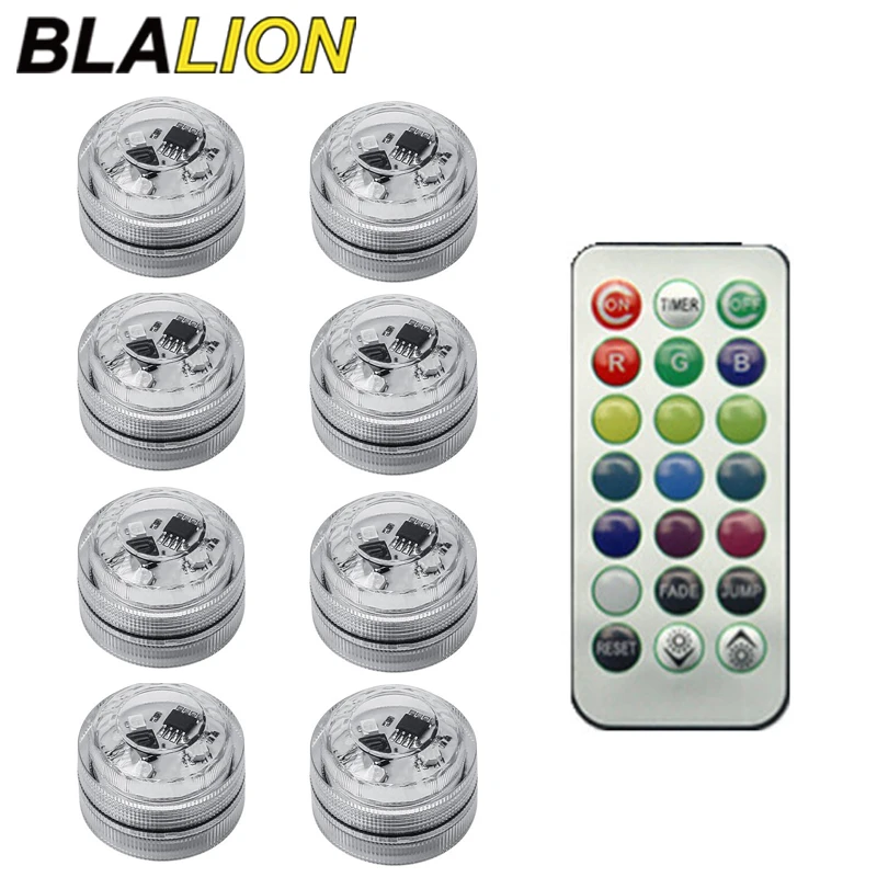 BLALION Wireless Adhesive LED Car Interior Ambient Light Remote Control Decor Auto Roof Foot Atmosphere Lamp Bicycle Tail Light