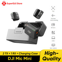 DJI Mic Mini (2 TX + 1 RX + Charging Case) Wireless Microphone with Intelligent Noise Cancelling High-Quality Audio DJI Original
