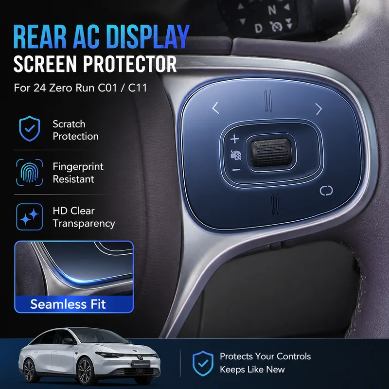 

Rear AC Display Control Panel Screen Protector for 24 Zero Run C01 C11 Car Accessories Interior Trim, Replacement Parts