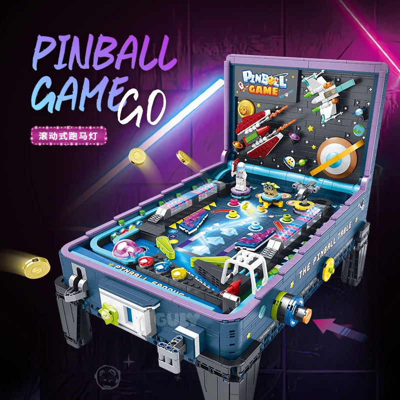 

IN STOCK 60526 MOC Idea Game Machine Pinball Table Building Blocks Bricks Model Assembling DIY Toys for Boys Christmas Gift Set