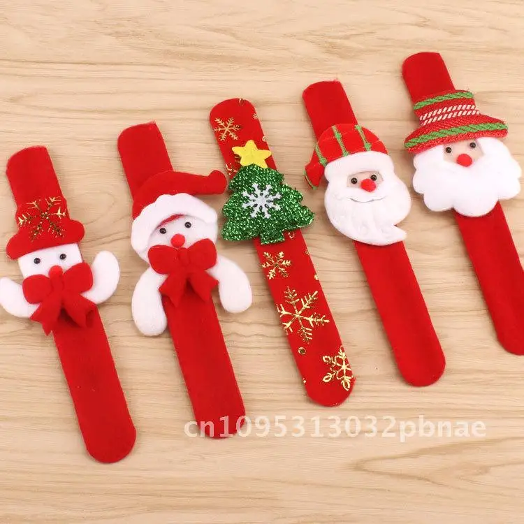 

Christmas decorations children's toys Christmas bracelet Santa Claus clap circle snowman elk snap circle
