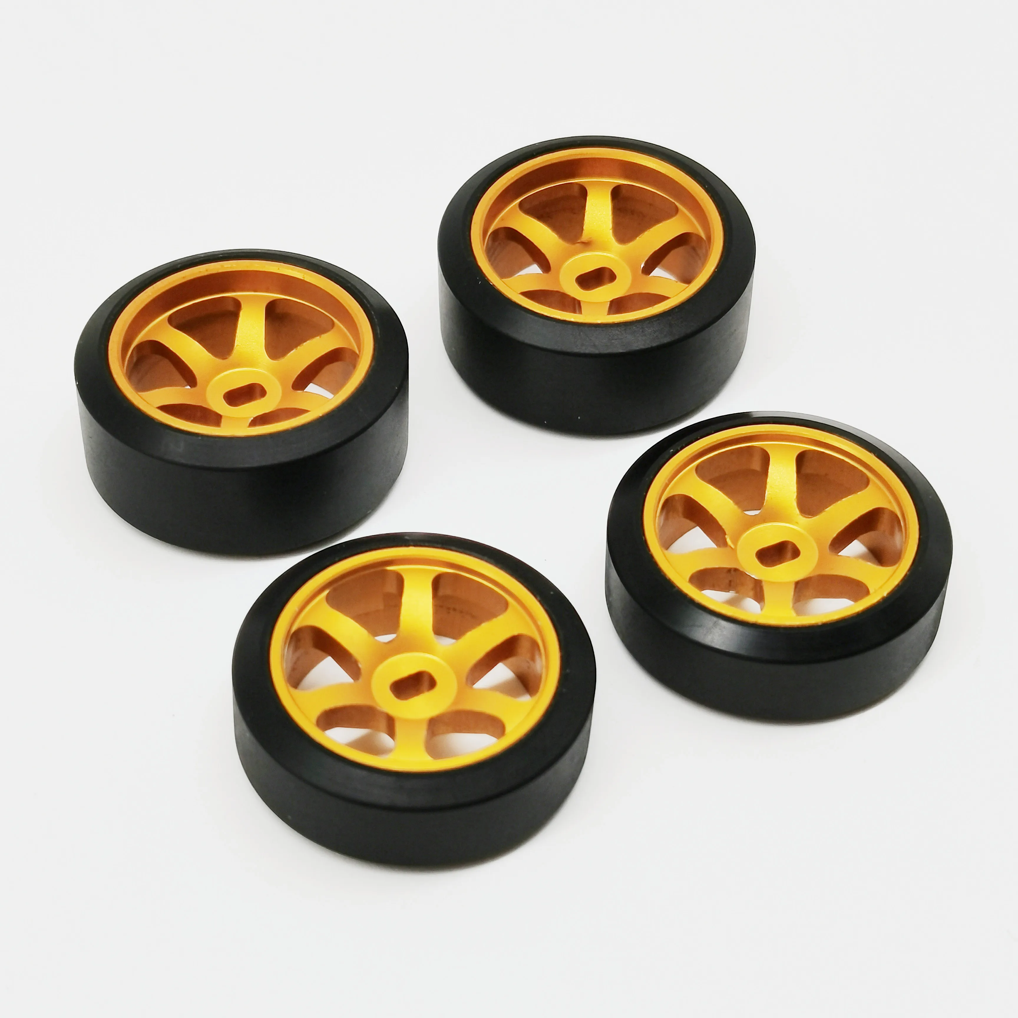 4Pcs/Set 20mm 6-Spoke Wheel Rims&Drift Racing Tires for 1/28 Wltoys K969 K989 P929 Mini-Z AWD RC Car Upgrade Parts