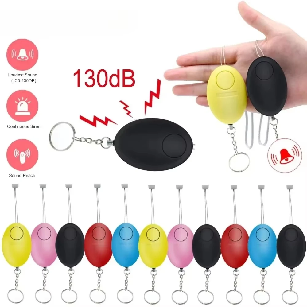 Cheap Self Defense Alarm 110dB Egg Shape Girl Women Security Protect Alert Personal Safety Scream Loud Keychain Emergency Alarm view 6