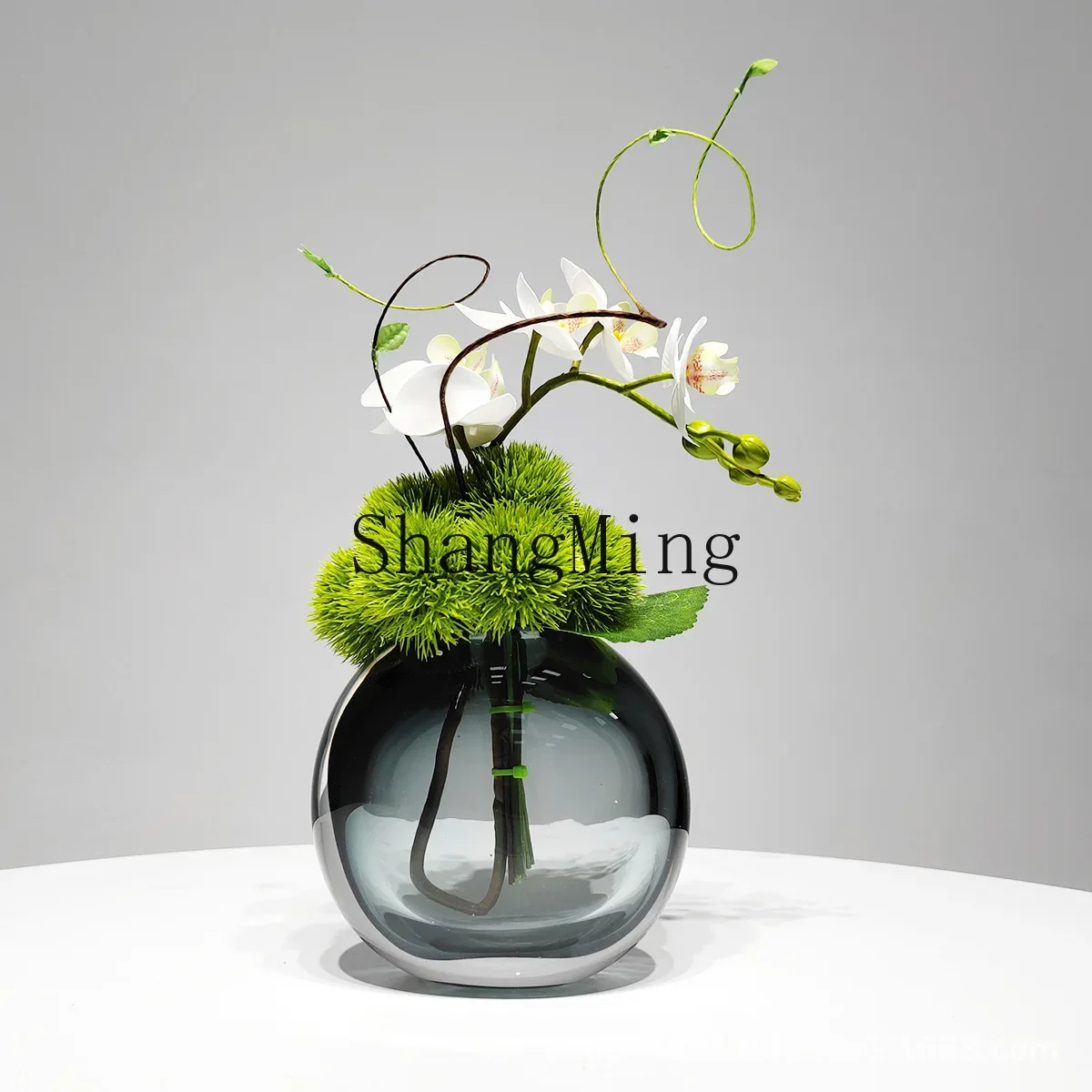 CLL simulation floral green plant glass flower arranger living room dining table negotiation desktop soft decoration ornaments