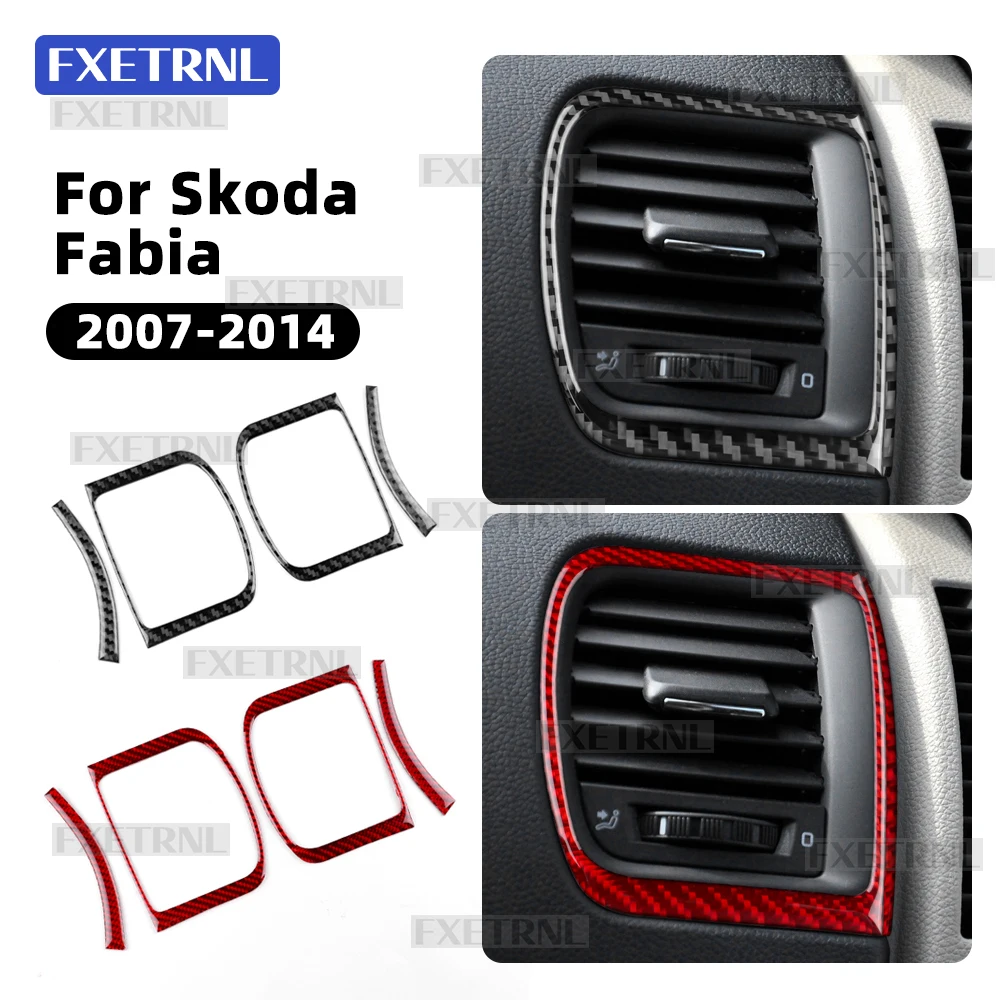 

Мягкая наклейка из углеродного волокна для Skoda Fabia 2 MK2 5J 2007 2008 2009 2010 2011 2012 2013 2014 LHD RHD Автомобильная рамка воздуховыпускного отверстия