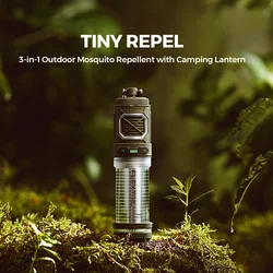 FLEXTAIL TINY REPELLER - Electric Mosquito Repeller with Camping Light and Rechargeable Battery for Outdoor Camping Backpacking