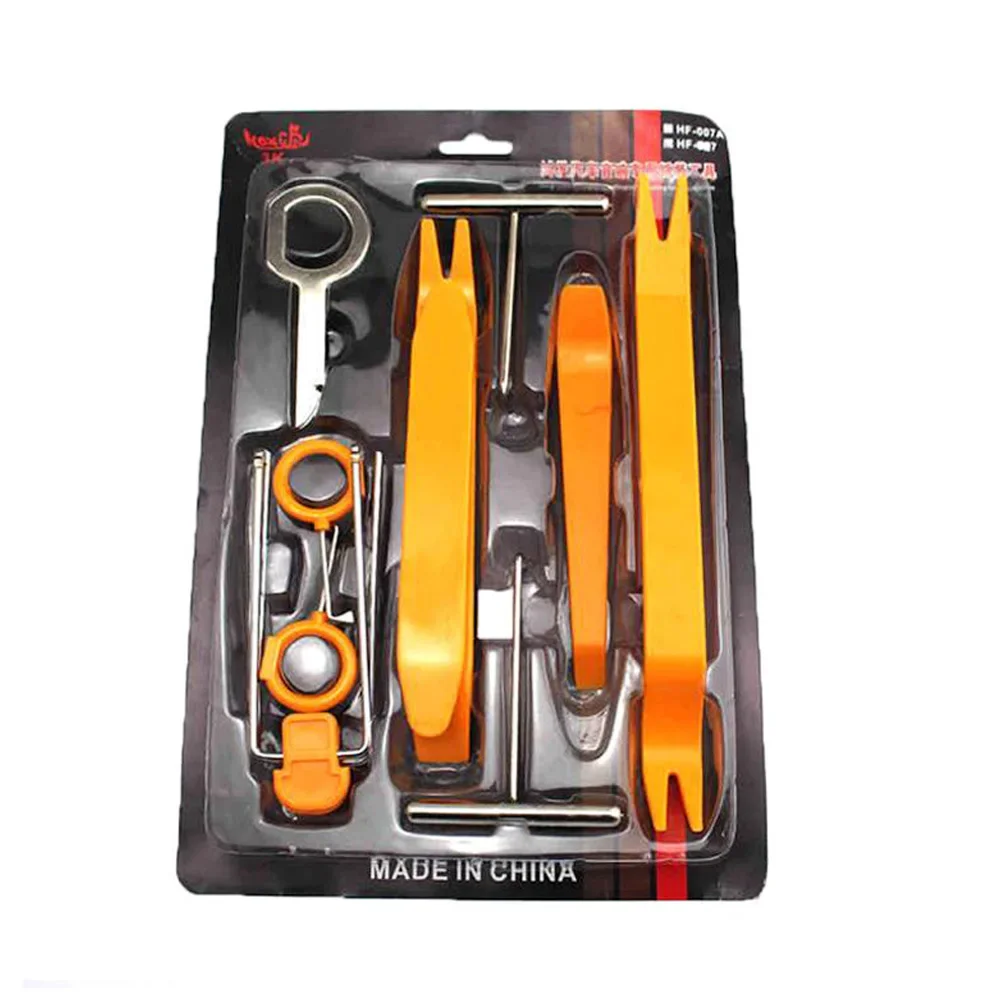 

High Quality 12pcs Auto Dismantle Tools Kit Car Radio Door Clip Panel Trim Dash Audio Removal Installer Pry Kit Refit Set