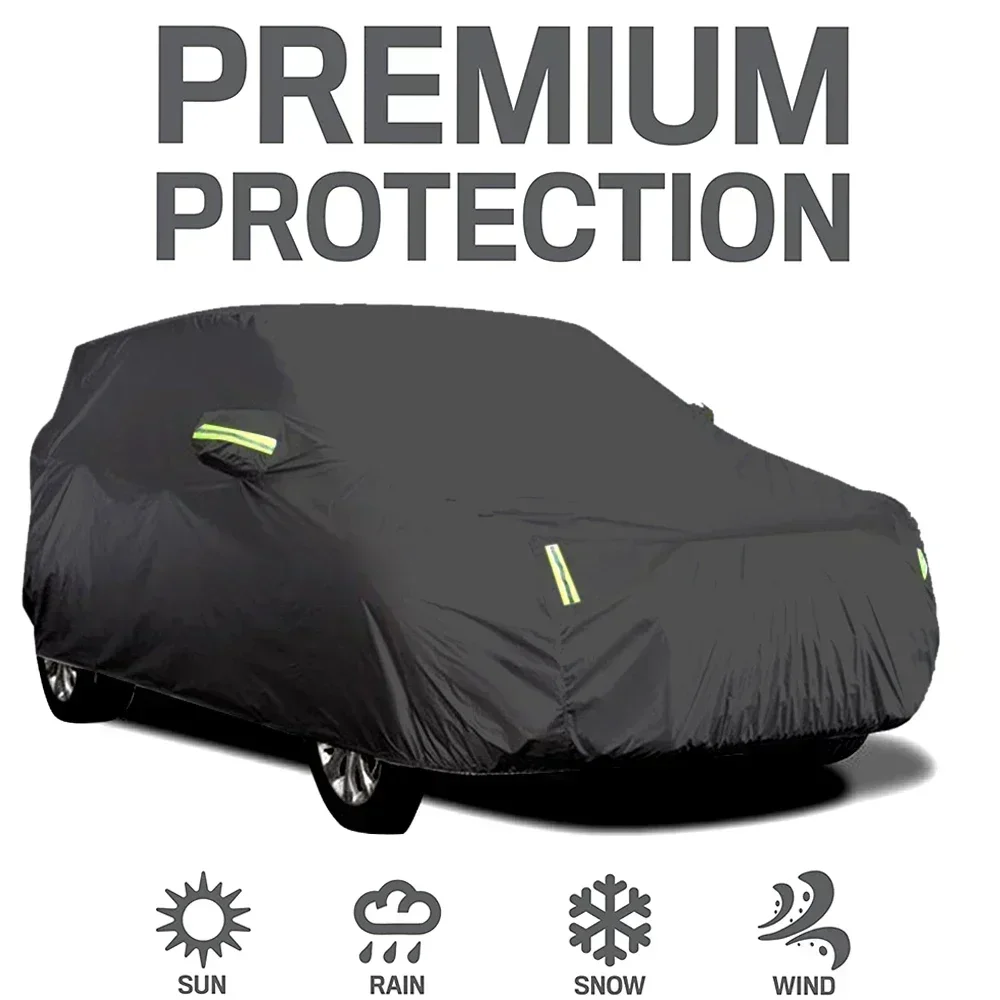 

Universal SUV Sedan Silver Black Car Cover Sunproof Rainproof UV-proof Waterproof Windproof Car Jacket General Protection Cover