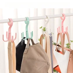 Space Saving Rotated Hanger Hooks Wardrobe Clothes Rack Hanger Organizer Bag Hanger Shoes Belt Scarf Hanging Rack Closet Hanger