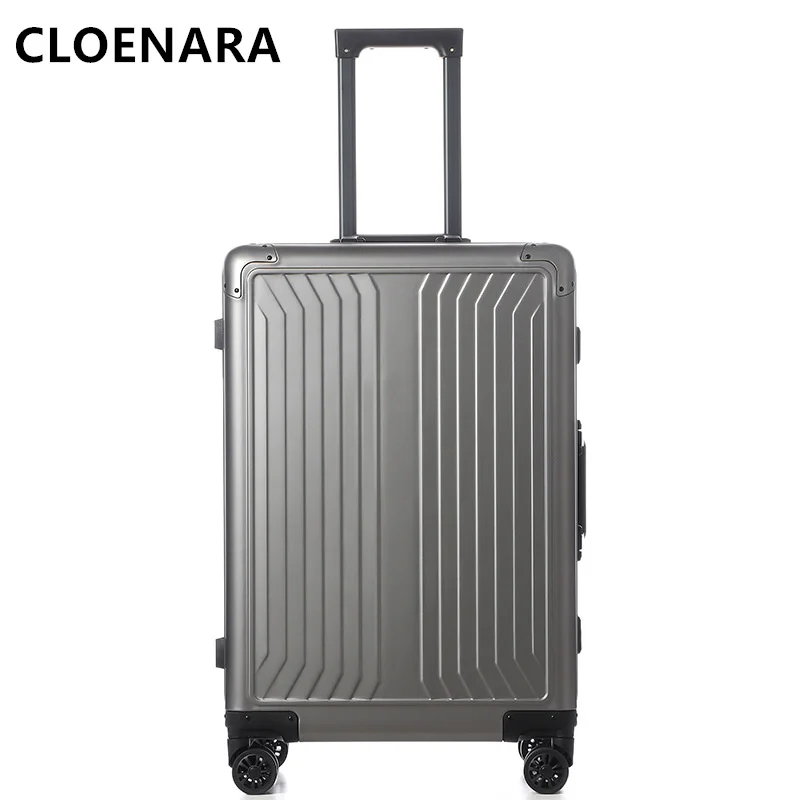 COLENARA-Valise à Roulettes en Alliage d\'Aluminium et Magnésium pour Homme, Nouvelle Valise d\'Embarquement, Bagage à Main, 20/24/28 Pouces