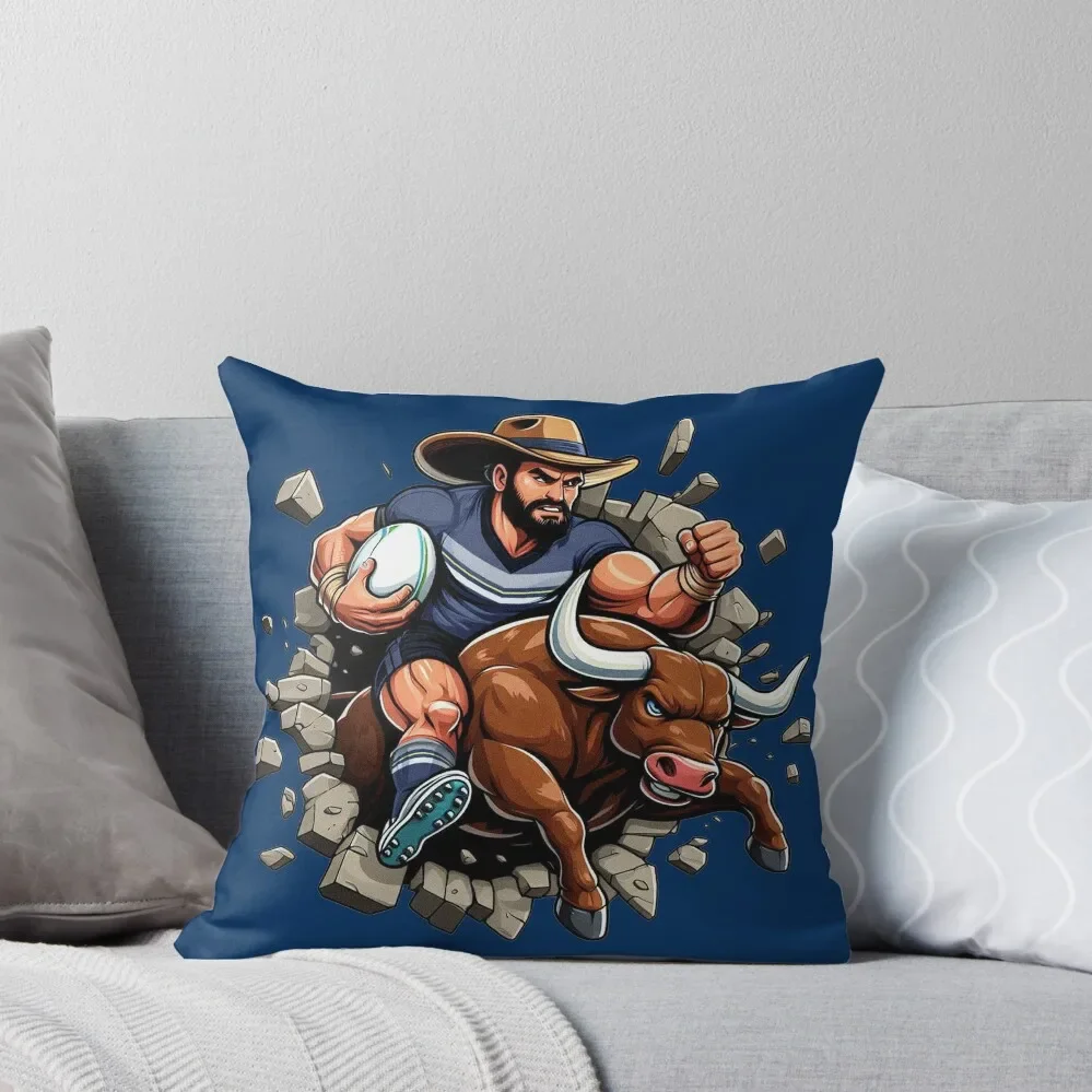 

North Queensland Cowboys Smash Through Throw Pillow bed pillows Covers For Sofas luxury decor pillow